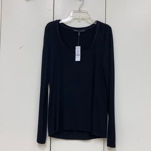 White House Black Market Long Sleeve Scoop Tee